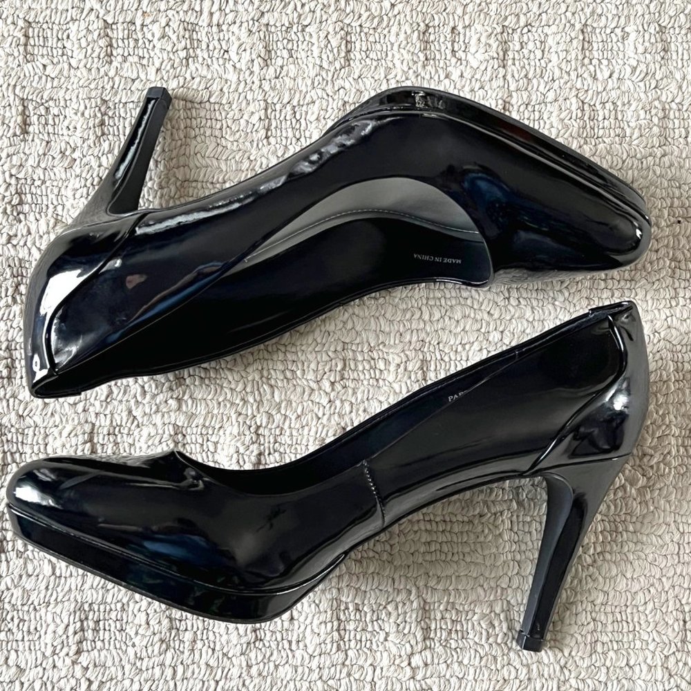 Tahari Women's Platform Black Patent Leather Stiletto Heels - Size 9.5 - Picture 1 of 7